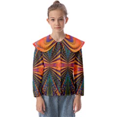 Casanova Abstract Art-colors Cool Druffix Flower Freaky Trippy Kids  Peter Pan Collar Blouse by Ket1n9