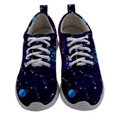 Realistic Night Sky Poster With Constellations Women Athletic Shoes by Ket1n9