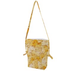 Cheese Slices Seamless Pattern Cartoon Style Folding Shoulder Bag by Ket1n9