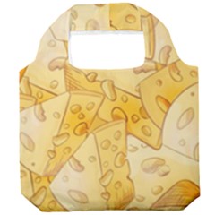 Cheese Slices Seamless Pattern Cartoon Style Foldable Grocery Recycle Bag by Ket1n9