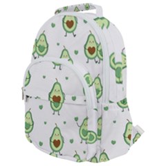 Cute Seamless Pattern With Avocado Lovers Rounded Multi Pocket Backpack by Ket1n9