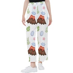 Cute Palm Volcano Seamless Pattern Women s Pants  by Ket1n9