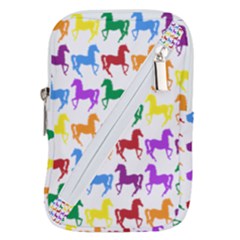 Colorful Horse Background Wallpaper Belt Pouch Bag (large) by Hannah976