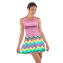 Easter Chevron Pattern Stripes Cotton Racerback Dress View1