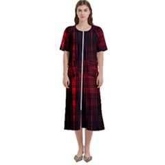 Black And Red Backgrounds Women s Cotton Short Sleeve Night Gown