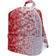 Christmas New Year Snowflake Deer Zip Up Backpack by Ndabl3x