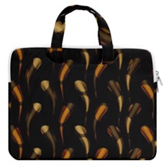 Abstract Art Pattern Warm Colors Macbook Pro 16  Double Pocket Laptop Bag  by Ndabl3x