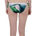 Green And White Polygonal Mountain Bikini Bottoms View2