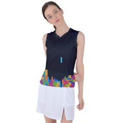 Tetris Game Women s Sleeveless Sports Top by Cendanart