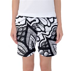 Flower Mandala Pattern Doodle Women s Basketball Shorts