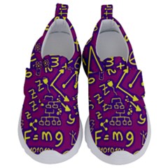 Background Doodles Math Kids  Velcro No Lace Shoes by Bedest