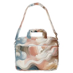 Abstract Pastel Waves Organic Macbook Pro 16  Shoulder Laptop Bag by Grandong