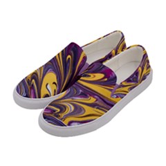 Purple Watercolor Galaxy Space Print Womens Canvas Slip Ons by CoolDesigns