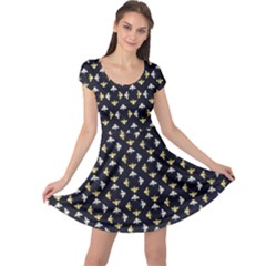 Bee Insect Black Honey Stretch Cap Sleeve Dress by CoolDesigns