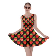 Red Pattern Strawberry Skater Dress by CoolDesigns