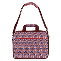 Red & Blue Pattern Of British Flag Print 16  Shoulder Laptop Bag  by CoolDesigns