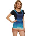 Dark Desert Gradient Tie Dye Short Overalls View3