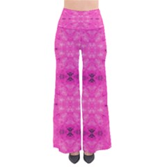 Pink & Black Pattern Tie Dye Palazzo Pants by CoolDesigns