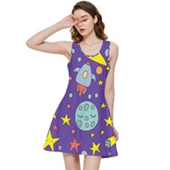 Card With Lovely Planets Inside Out Racerback Dress by Bedest