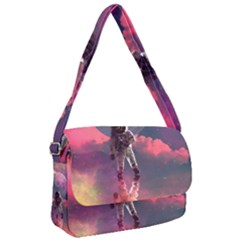 Aesthetic Astronautics Atmosphere Blue Clouds Cosmos Fantasy Galaxy Courier Bag by Cendanart