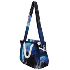 Aesthetic Psychedelic Drawings Art Acid Space Rope Handles Shoulder Strap Bag by Cendanart