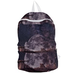 In The Cosmos Moon Sci-fi Space Sky Foldable Lightweight Backpack by Cendanart