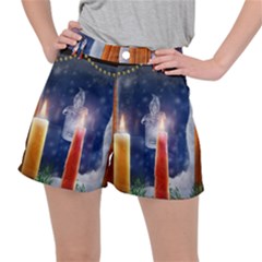 Christmas Lighting Candles Women s Ripstop Shorts by Cendanart