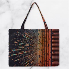 Data Abstract Abstract Background Background Zipper Medium Tote Bag by Cendanart