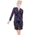 Psychodelic Absract Button Long Sleeve Dress View1