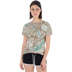 Mapart Dubai Map Open Back Sport T-shirt