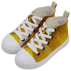 Light Beer Texture Foam Drink In A Glass Kids  Mid-top Canvas Sneakers by Cemarart