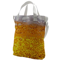 Liquid Bubble Drink Beer With Foam Texture Canvas Messenger Bag by Cemarart