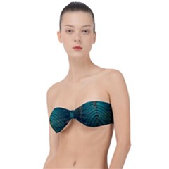 Dark Green Leaves Leaf Classic Bandeau Bikini Top  by Cemarart