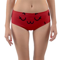 Watermelon Lock Love Reversible Mid-waist Bikini Bottoms