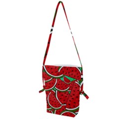 Summer Watermelon Fruit Folding Shoulder Bag by Cemarart