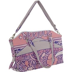 Ramen Kawaii Aesthetic Pink Canvas Crossbody Bag by Cemarart