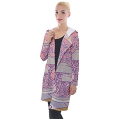 Ramen Kawaii Aesthetic Pink Hooded Pocket Cardigan by Cemarart