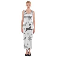 Gray-christmas-element-background-f4f0c9d44b5bbf0cb59e1f7f8d159344 Fitted Maxi Dress by saad11