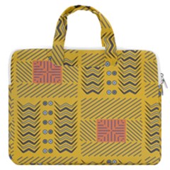 Digital Paper African Tribal Macbook Pro 13  Double Pocket Laptop Bag by HermanTelo