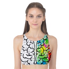 Brain Mind Psychology Idea Drawing Short Overalls Tank Bikini Top by Azkajaya