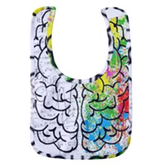 Brain Mind Psychology Idea Drawing Short Overalls Baby Bib by Azkajaya