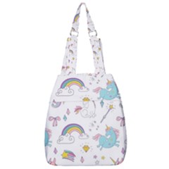 Unicorn Diamond Rainbow Shooting Star Center Zip Backpack by Grandong