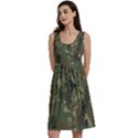 Camouflage Splatters Background Classic Skater Dress View1