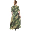 Camouflage Pattern Background Waist Tie Boho Maxi Dress View2