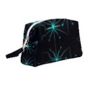 Space Time Abstract Pattern Alien Dark Green Pattern Wristlet Pouch Bag (Medium) View1