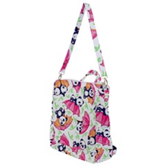 Panda Umbrella Pattern Crossbody Backpack by Cemarart