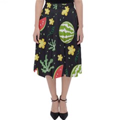 Watermelon Doodle Pattern Classic Midi Skirt