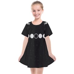 Moon Phases, Eclipse, Black Kids  Smock Dress