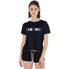 Moon Phases, Eclipse, Black Open Back Sport T-shirt