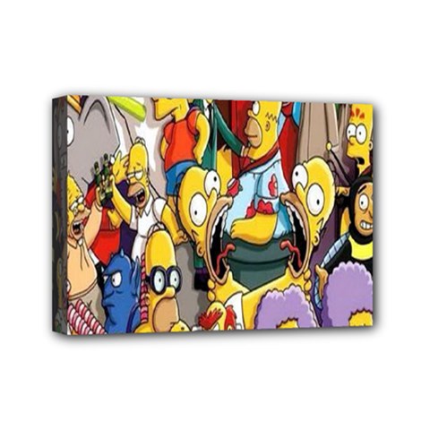 The Simpsons, Cartoon, Crazy, Dope Mini Canvas 7  X 5  (stretched)